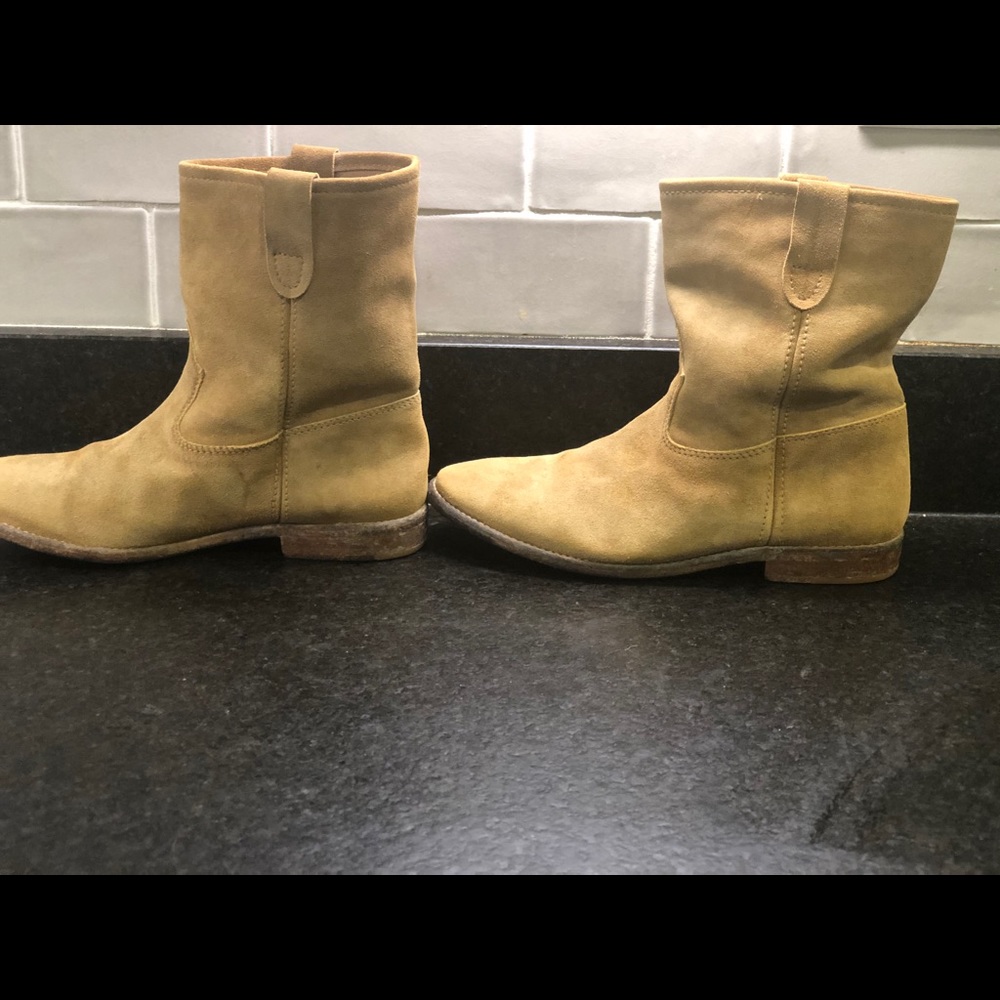 ISABEL MARANT CRISI SUEDE ANKLE BOOTS